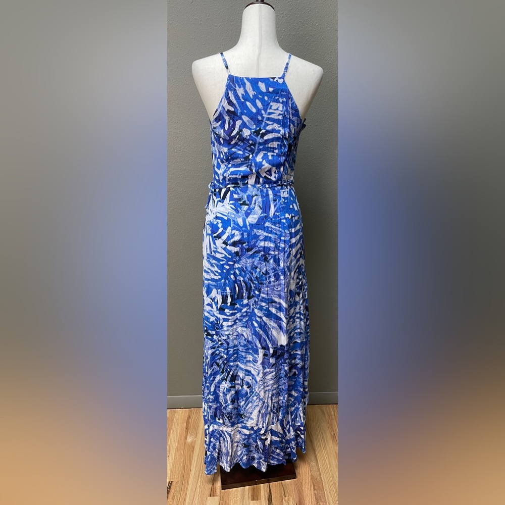 Blue Gianni Bini XS lined wrap dress - Picture 3 of 6